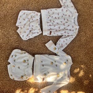 Lila & Jack Baby Girl 4-Pc Bundle 2 Sets Floral Lemon 9-12M